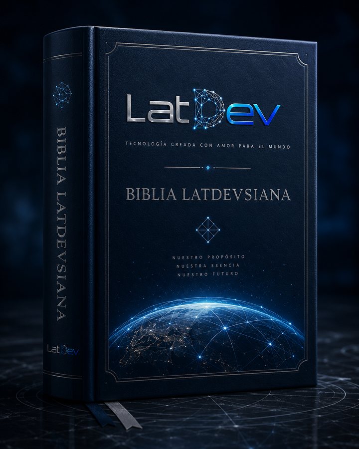 Portada de la Biblia LatDevsiana: Nuestro propósito, nuestra esencia, nuestro futuro